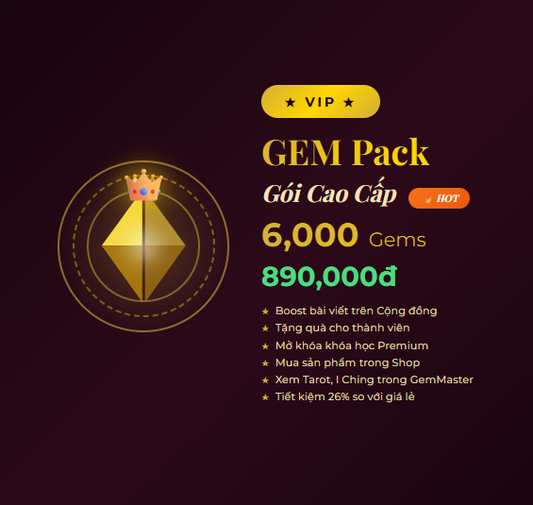 Gem Pack Gói Cao Cấp - 6.000 Gems - VIP (5000 + 1000 Bonus Gems)