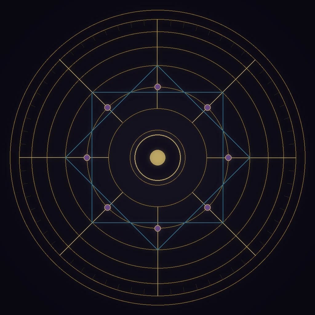 Fu Xi 64 Hexagrams & Early Heaven Ba Gua Concentric Cosmogram