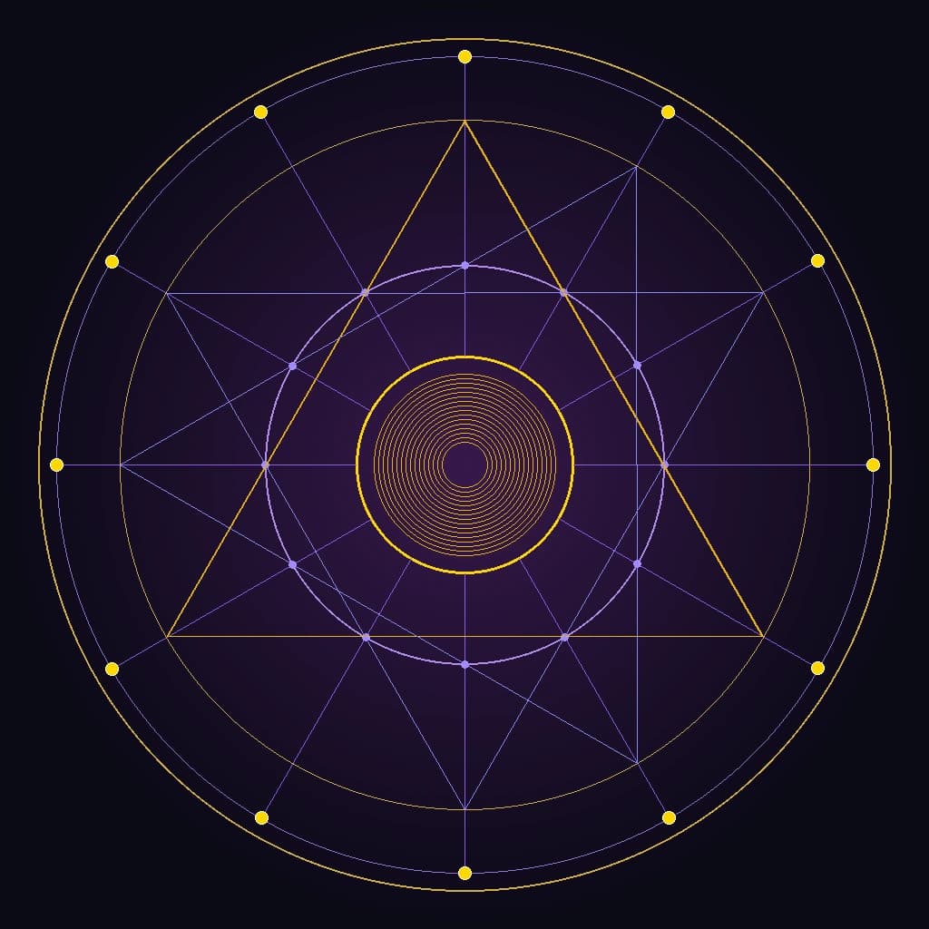 Imperial Zi Wei Dou Shu 12 Palaces Sacred Mandala Matrix Diagram