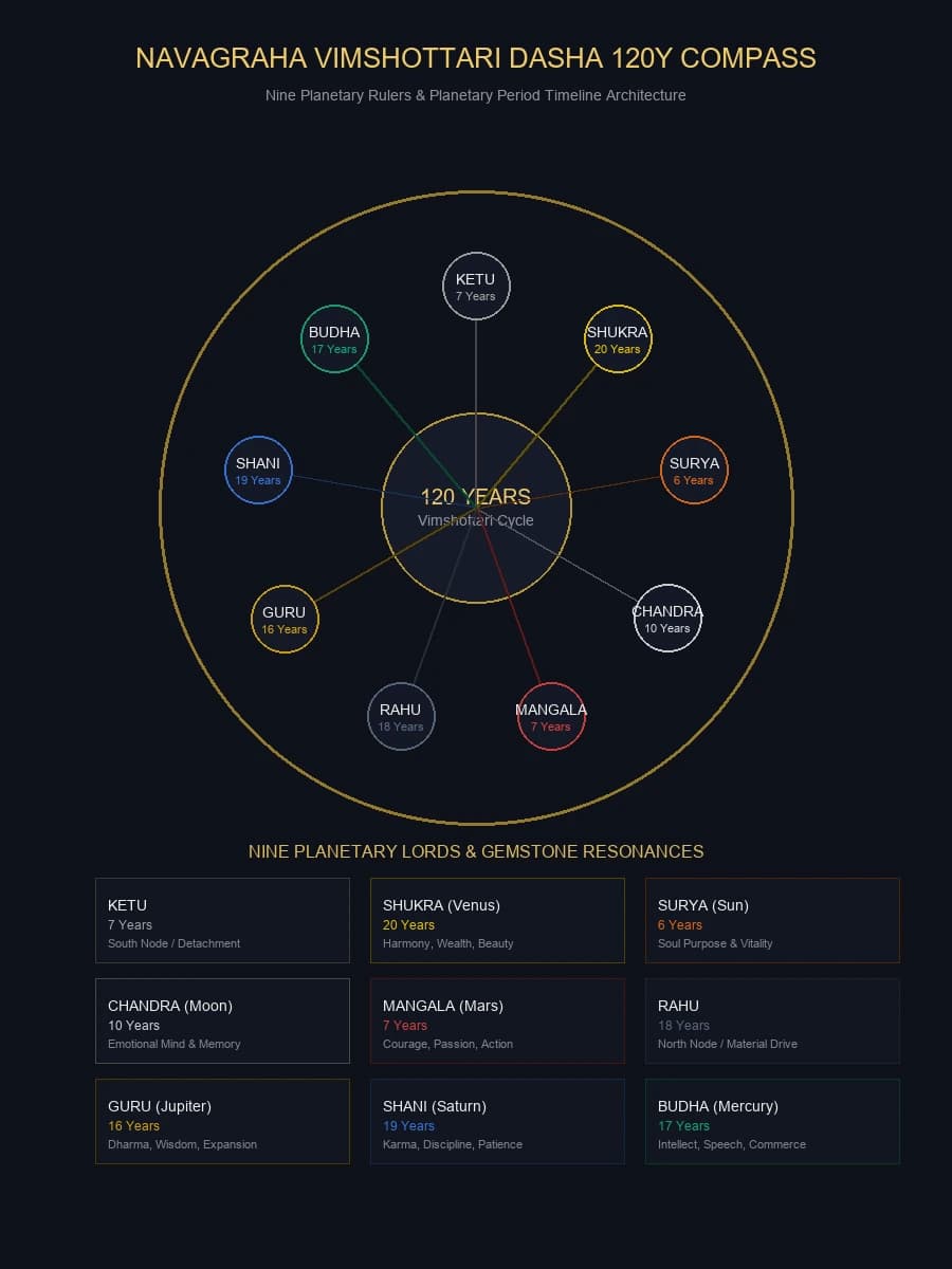 Navagraha Nine Planets & Vimshottari Dasha Cosmic Compass
