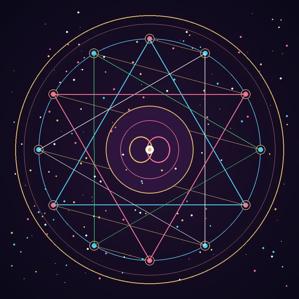 San He Harmony Trines & Liu He Dual Synastry Mandala