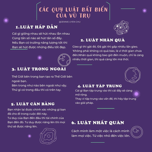 7 ĐỊNH LUẬT LỚN CỦA VŨ TRỤ