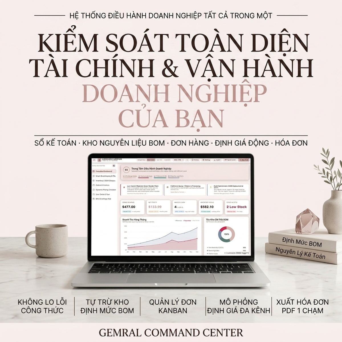 Công Cụ Quản Lý Doanh Nghiệp Nhỏ - Sổ Sách, Kế Toán, Kho Nguyên Liệu, Đơn Hàng & Hóa Đơn | Quản Lý Sản Xuất Định Giá Bán