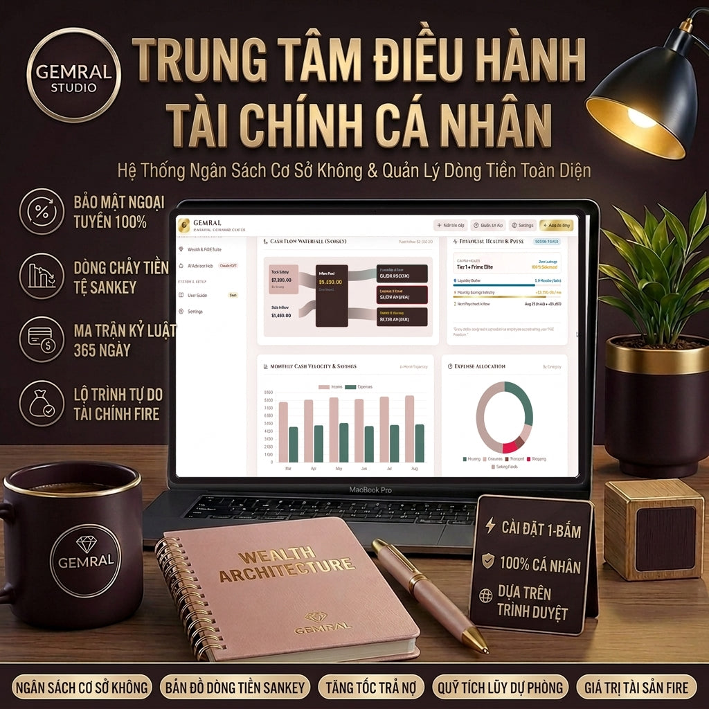 Công Cụ Quản Lý Tài Chính Cá Nhân GEMRAL, Quản Lý Nợ, Tích Lũy Quỹ & Tự Do Tài Chính FIRE