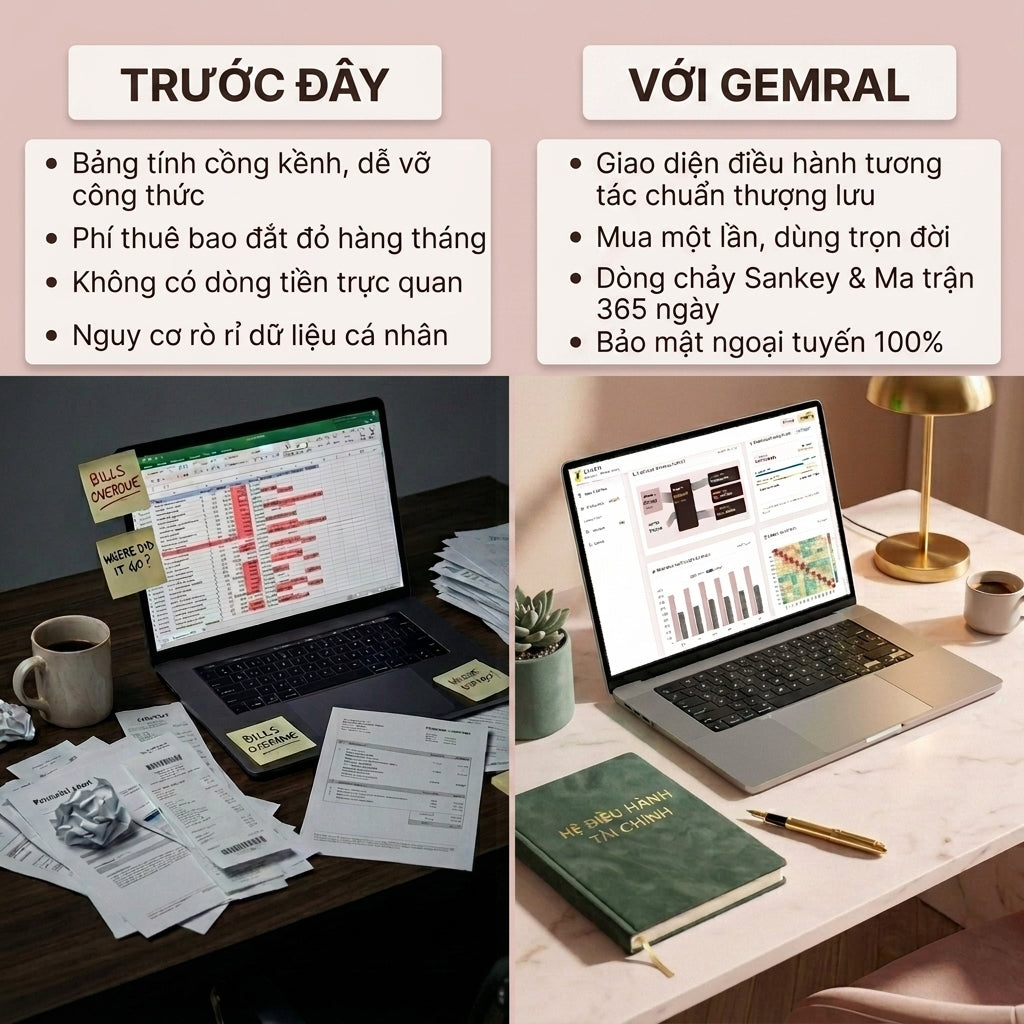 Công Cụ Quản Lý Tài Chính Cá Nhân GEMRAL, Quản Lý Nợ, Tích Lũy Quỹ & Tự Do Tài Chính FIRE