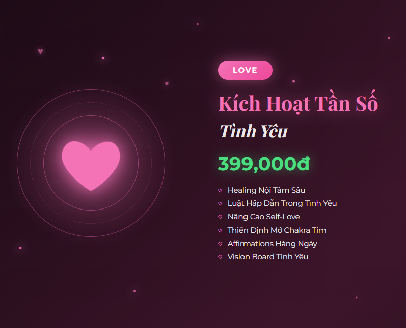 Khóa học KÍCH HOẠT TẦN SỐ TÌNH YÊU