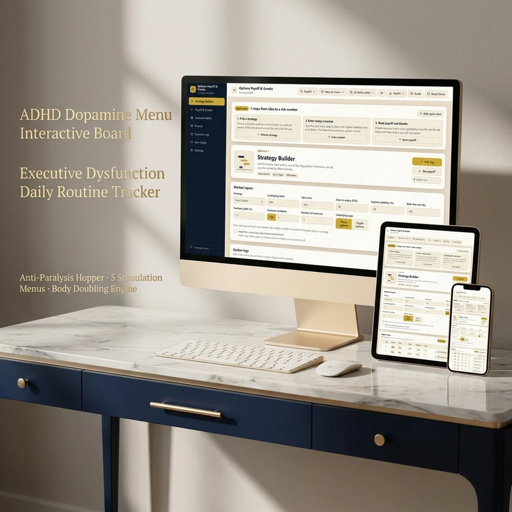 ADHD Dopamine Menu Framework and Executive Dysfunction Routine Board