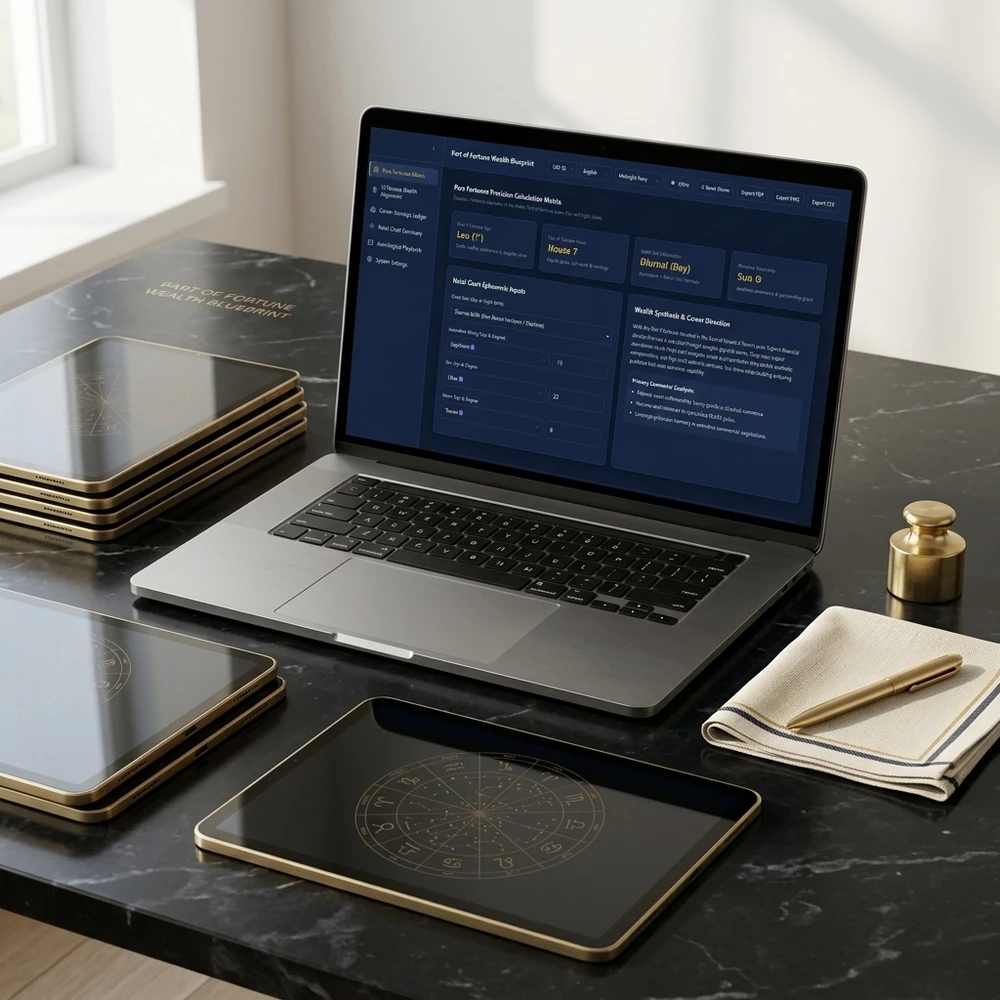 Part of Fortune in Houses: Wealth & Career Astrology Guide
