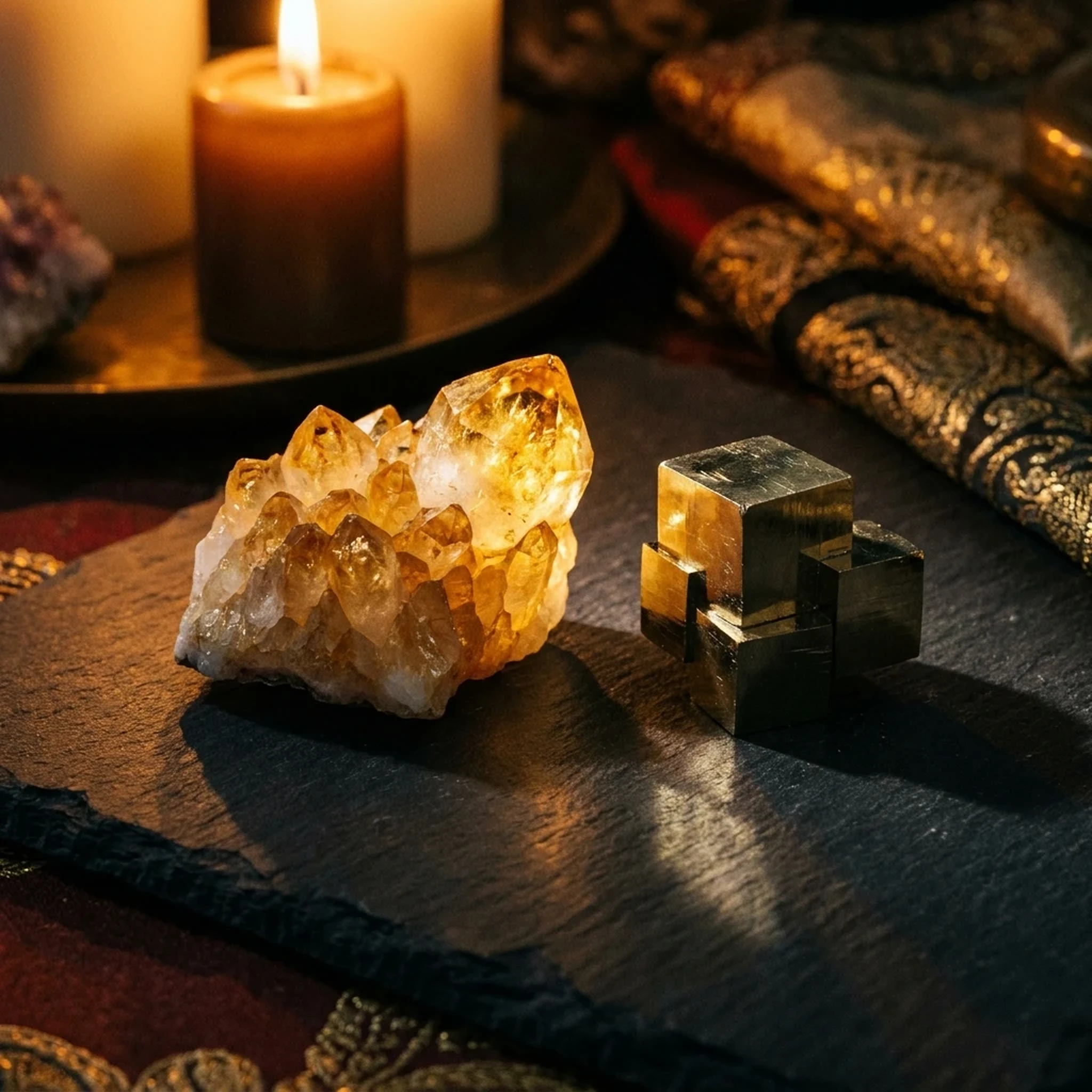 Citrine & Pyrite Wealth Manifestation Guide: Feng Shui Placement
